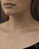 Κολιέ Crescent Small Full Light Brown Brilliant Κίτρινος χρυσός Κ14 Κωδικός 6059