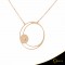 Necklace Crescent Large Brilliant Pink gold K14 Code 6262