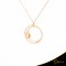 Κολιέ Crescent Small Single Brilliant Ροζ χρυσός Κ14 Κωδικός 6263