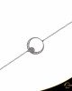 Βραχιόλι Crescent Full Brilliant Λευκός χρυσός με μαύρη επιμετάλλωση Κ14 Κωδικός 6266