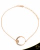 Βραχιόλι Crescent Full Ocean Blue Brilliant Ροζ χρυσός Κ14 Κωδικός 6268