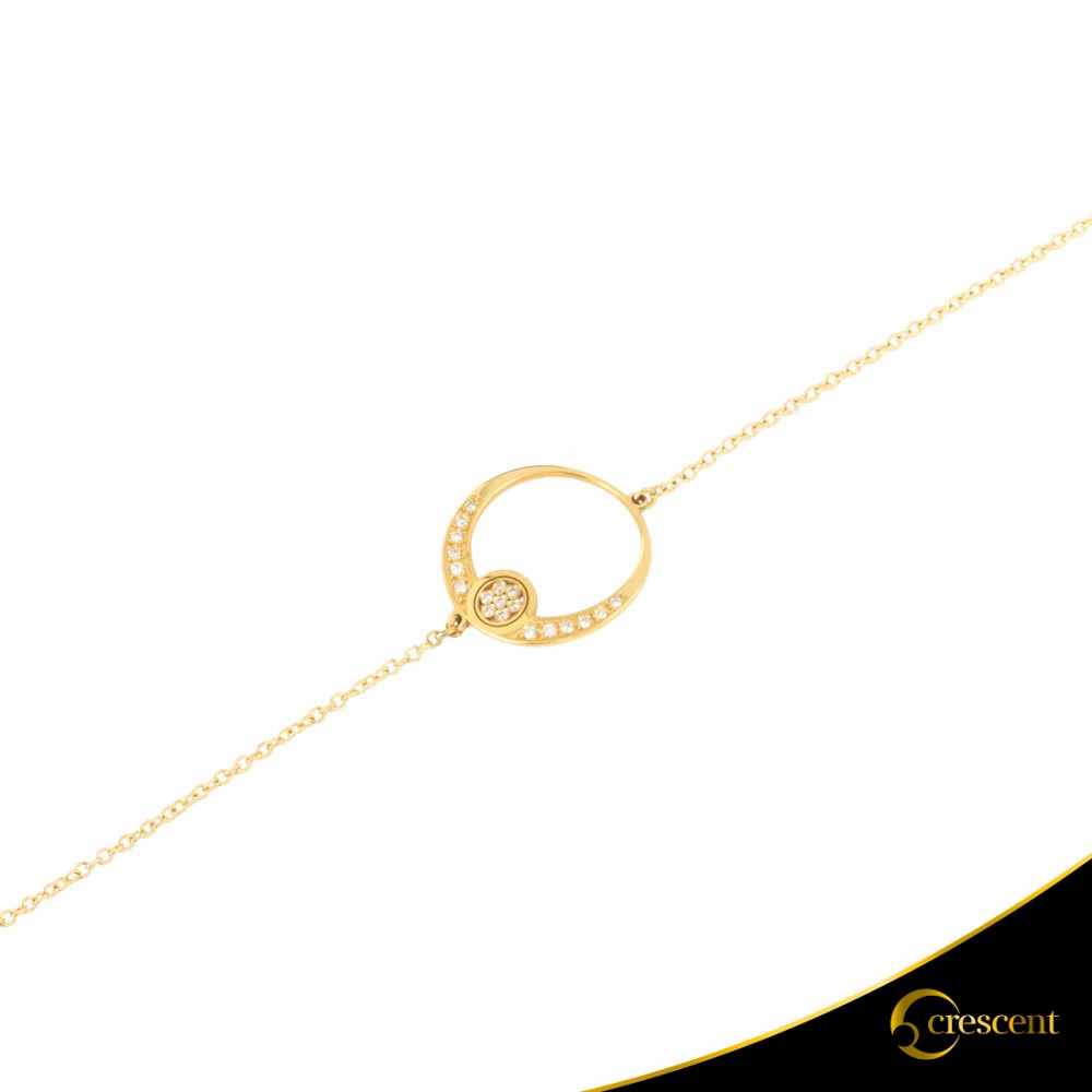 Βραχιόλι Crescent Full Brilliant Κίτρινος χρυσός Κ14 Κωδικός 6269