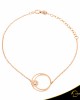 Βραχιόλι Crescent Single Brilliant Ροζ χρυσός Κ14 Κωδικός 6270