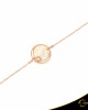 Βραχιόλι Crescent Single Brilliant Ροζ χρυσός Κ14 με πλάκα φίλντισι Κωδικός 6272