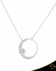 Necklace Crescent Large Full Brilliant White gold K14 Code 6802