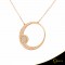 Necklace Crescent Large Full Brilliant Pink gold K14 Code 6821