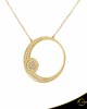 Necklace Crescent Large Full Brilliant Yellow gold K14 Code 6822