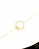 Βραχιόλι Crescent Single Brilliant Κίτρινος χρυσός Κ14 Κωδικός 6823