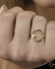 Δαχτυλίδι Crescent Small Single Brilliant Κίτρινος χρυσός Κ14 Κωδικός 7099