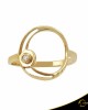 Δαχτυλίδι Crescent Small Single Brilliant Κίτρινος χρυσός Κ14 Κωδικός 7099
