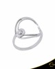 Δαχτυλίδι Crescent Single Brilliant Λευκός χρυσός Κ14 Κωδικός 7139
