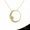 Κολιέ Crescent Large Full Ocean Blue Brilliant Κίτρινος χρυσός Κ14 Κωδικός 9225