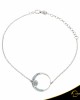Βραχιόλι Crescent Full Ocean Blue Brilliant Λευκός χρυσός Κ14 Κωδικός 9240