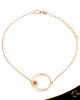 Βραχιόλι Crescent Single Black color Brilliant Ροζ χρυσός Κ14 Κωδικός 9242