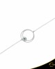 Βραχιόλι Crescent Single Ocean Blue Brilliant Λευκός χρυσός Κ14 Κωδικός 9245