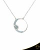 Κολιέ Crescent Small Full Ocean Blue Brilliant Λευκός χρυσός Κ14 Κωδικός 9251