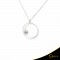Κολιέ Crescent Small Single Ocean Blue Brilliant Λευκός χρυσός Κ14 Κωδικός 9261