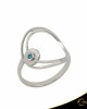 Δαχτυλίδι Crescent Single Ocean Blue Brilliant Λευκός χρυσός Κ14 Κωδικός 9266