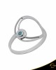 Δαχτυλίδι Crescent Small Single Ocean Blue Brilliant Λευκός χρυσός Κ14 Κωδικός 9269