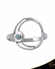 Δαχτυλίδι Crescent Small Single Ocean Blue Brilliant Λευκός χρυσός Κ14 Κωδικός 9269