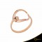 Ring Crescent Small Single Black color Brilliant Pink gold K14 Code 9272