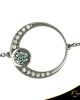 Βραχιόλι Crescent Full Brilliant Λευκός χρυσός με μαύρη επιμετάλλωση Κ14 Κωδικός 6266