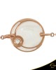 Βραχιόλι Crescent Single Brilliant Ροζ χρυσός Κ14 με πλάκα φίλντισι Κωδικός 6272