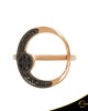 Δαχτυλίδι Crescent Full Black color Brilliant Ροζ χρυσός Κ14 Κωδικός 6278