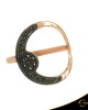 Δαχτυλίδι Crescent Full Black color Brilliant Ροζ χρυσός Κ14 Κωδικός 6278