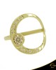 Δαχτυλίδι Crescent Full Light Brown color Brilliant Κίτρινος χρυσός Κ14 Κωδικός 6811