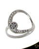 Δαχτυλίδι Crescent Full Brilliant Λευκός χρυσός Κ14 Κωδικός 6812
