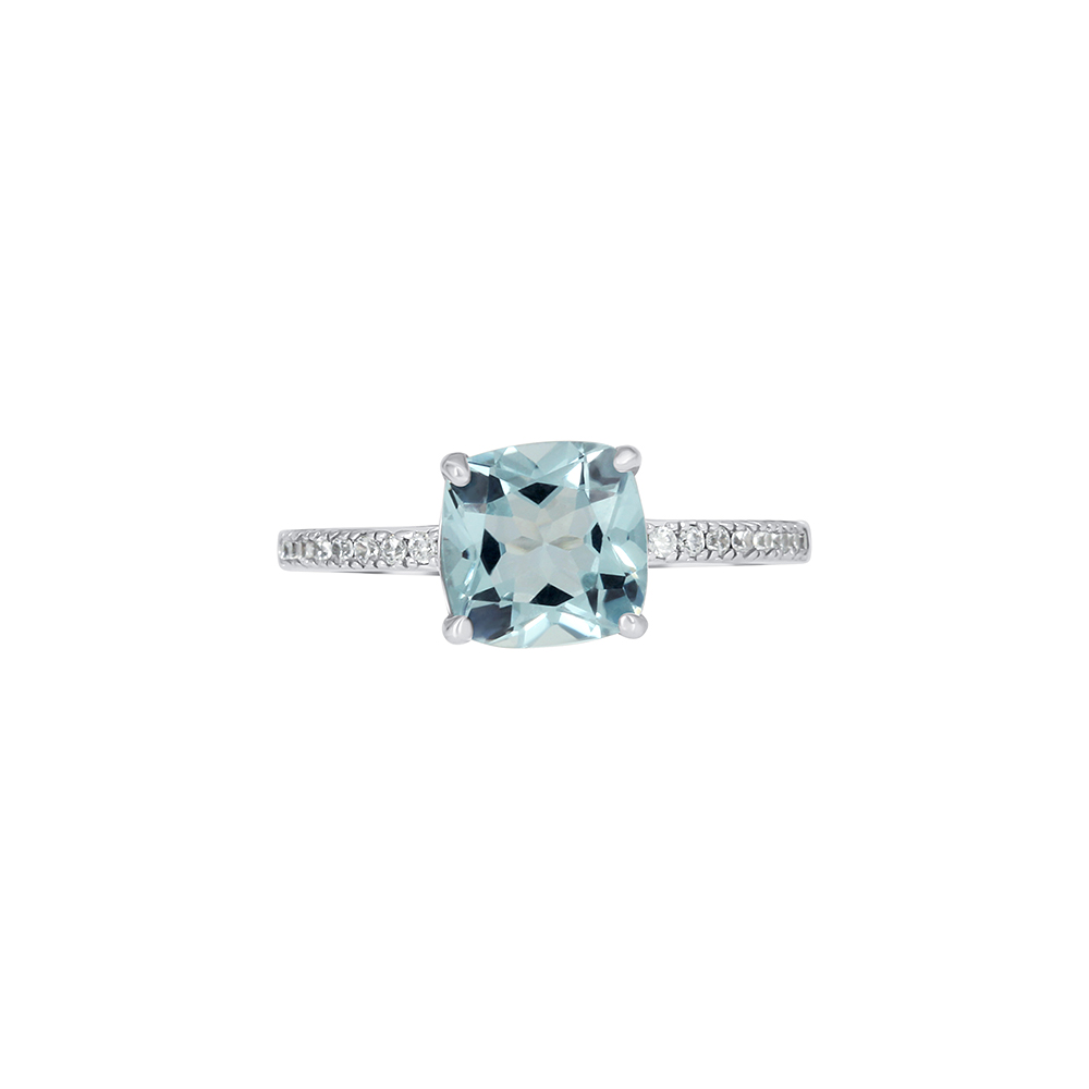 Δαχτυλίδι Ασήμι 925 βαθμών Blue Τοπάζι Επιπλατινωμένο Κωδικός 016480