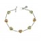 Bicolor bracelet made of 925 sterling silver  Hearts Plated with yellow and white gold Code B102