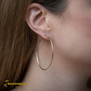 Earring rings Yellow gold K14 Code 004475