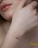 Βραχιόλι Άπειρο Ροζ χρυσός K14 με διαμάντια Κωδικός 006557 