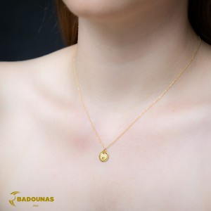 Necklace hearts Yellow gold K14 Code 007305