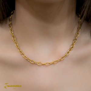 Necklace made of yellow gold plated Steel Code 008260