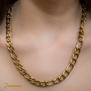 Necklace made of yellow gold plated Steel Code 008302
