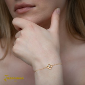 Bracelet Yellow gold K14 with pearl Code 008447