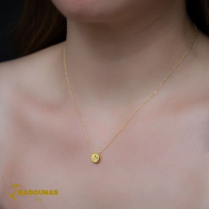 Necklace Yellow gold K14 with diamond Code 008499