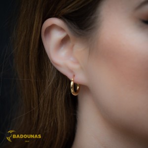 Earring rings Yellow gold K14 Code 008766