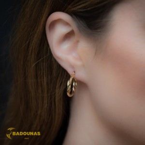 Earring rings Yellow gold K14 Code 008787