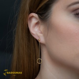 Earrings Yellow gold K14 Code 009295