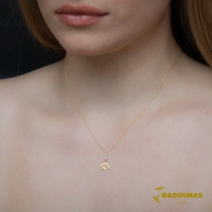 Necklace Yellow gold K14 with Pearls Code 009304
