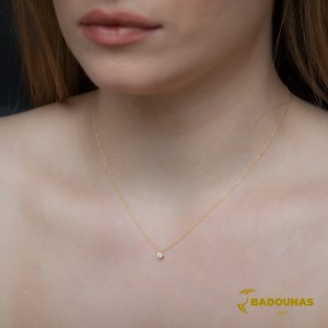 Necklace Yellow gold K14 with diamond Code 009321