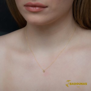 Necklace Yellow gold K14 with diamond Code 009325