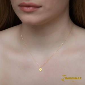 Necklace Yellow gold K14 with diamond Code 009329