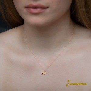 Necklace Pink gold K14 with Diamond Code 009335