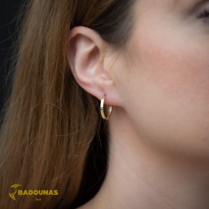 Earring rings Yellow gold K14 Code 009387