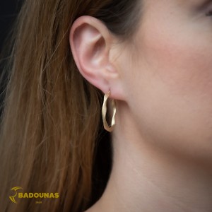 Earring rings Yellow gold K14 Code 009451